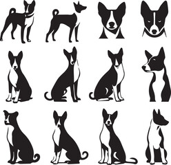 Icon Set Of Dog, Breeds, Canine, Pooch, Hound, Puppy, Mutt, Pet, Doggy editable vector