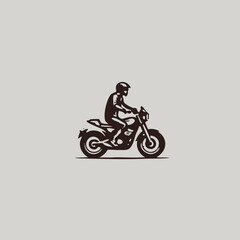 Fototapeta na wymiar Motorcycle Logo Design Very Cool Concept 