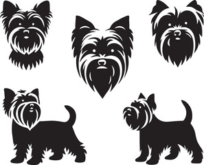 Icon Set Of Dog, Breeds, Canine, Pooch, Hound, Puppy, Mutt, Pet, Doggy editable vector