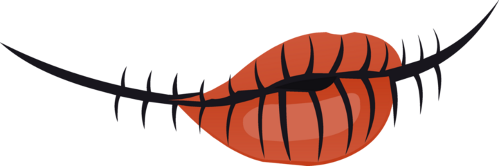 red  vampire lips Halloween 