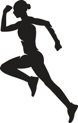 Fototapeta na wymiar A Beautiful slender girl in a sports uniform (leggings and a sports bra) is engaged in fitness, sports, trains isolated on a white background. Woman runs. 