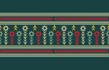 Embroidary vector pattern vintage design. Ethnic, Boho. Print on demand.