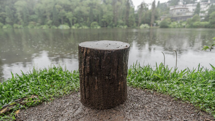 Naklejka premium Lago Negro em dia de chuva na cidade de Gramado em Rio Grande do Sul - Brasil