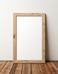 closeup of a blank poster frame, mockup, studio lighting
