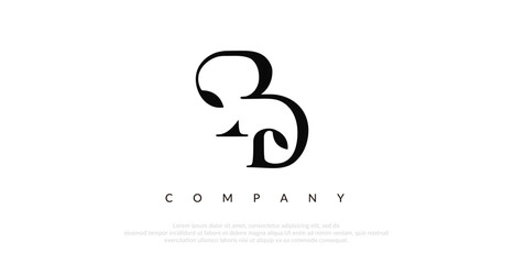 Initial PD Logo Design Vector 