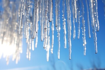 Glistening Icicles On A Beautiful, Clear Day