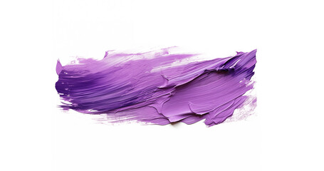 Violet brush stroke isolated on white background. Purple brush. Colorful oil paint brush stroke. Generative AI