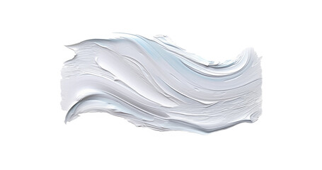 White brush stroke isolated on white background. Colorful oil paint brush stroke. Generative AI