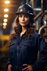 Professional at Work in Industrial Setting
