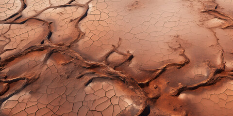 Cracked dried earth soil ground texture drought or dry land, The Majesty of Dry Soil in the Desert