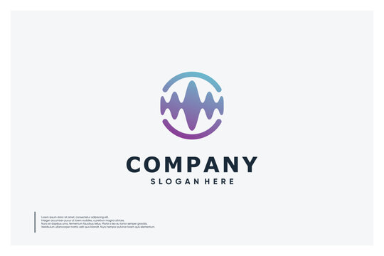 sound waves logo design