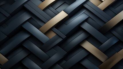 Monochrome Mosaic: Fractal Herringbone Elegance. Generative AI