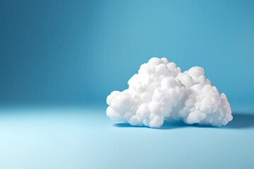 minimalist single wide cloud on a tranquil blue background