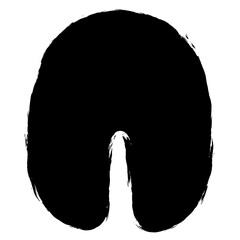 Horse paw print brush stroke style