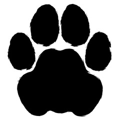 Leopard paw print brush stroke style © medelwardi