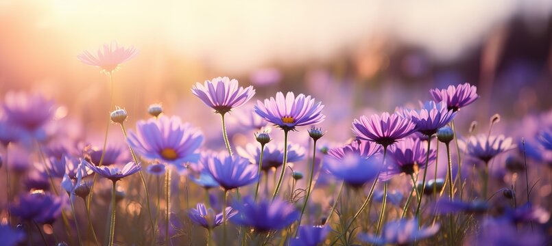 Celebrating the vibrant energy and freshness of spring equinox with colorful blooms and sunrise