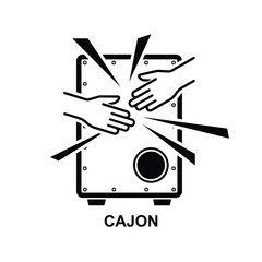 Cajon drum icon isolated on background vector illustration.