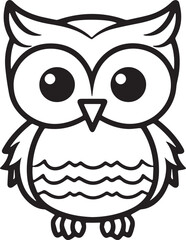 cartoon outline owl