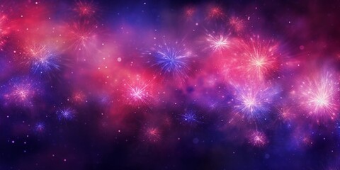 Fototapeta na wymiar Fireworks night sky background with colorful firework. Vector illustration.