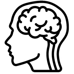 Brain icon ilustration 