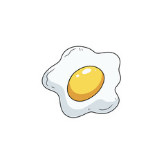 fried egg illustration on white background - 695450107