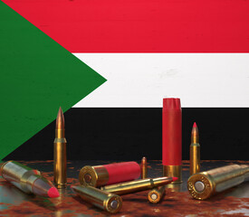 Flag of Sudan And Bullets