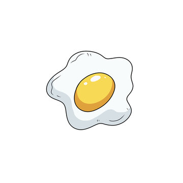 recommend clip art: fried egg illustration on white background