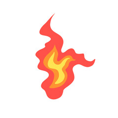 flame illustration on white background - 695450777