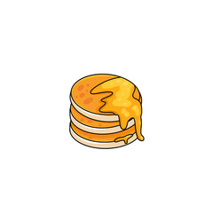 cheese pancake illustration on white background - 695450927