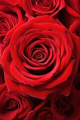 Flowers red Roses beautiful. Background Rose flowers for the holidays Valentine's Day, Birthday, Happy Woman Day, Mother's Day. Holiday poster and banner