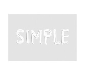Simple text concept. Simple happy life. - 695451543