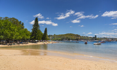 Clontarf Beach one of the northern beaches on Middle Harbour in Sydney Australia - 695451979