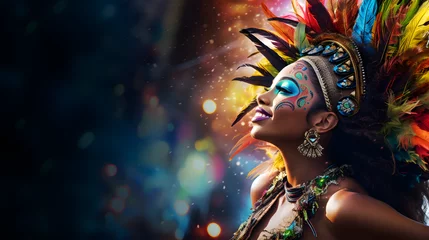 Deurstickers Carnival Rhythms: Vibrant Rio Background for an Energetic Atmosphere © Akash