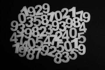 Background or texture of numbers. Finance data concept. Mathematic. Banking or currency. Business...
