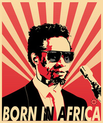 retro musician with microphone