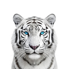 tiger looking isolated on white