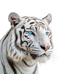 Fototapeta premium tiger looking isolated on white