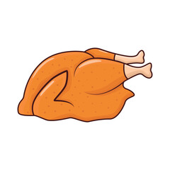 roasted chicken illustration