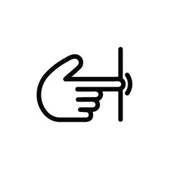 Double tap line icon. Hand Click linear style sign for mobile concept and web design. Finger touch outline vector icon. Cursor pointer symbol, logo illustration. Pixel perfect vector graphics