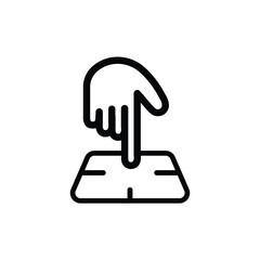 Double tap line icon. Hand Click linear style sign for mobile concept and web design. Finger touch outline vector icon. Cursor pointer symbol, logo illustration. Pixel perfect vector graphics
