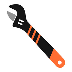 Wrench tool vector icon. Stylish modern gas key. Tool for work vector. Icon Wrench for repair and construction. Construction tool.