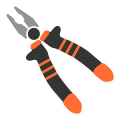 Pliers tool vector icon. Stylish modern pliers. Tool for work vector. Pliers icon for repair and construction. Construction tool.
