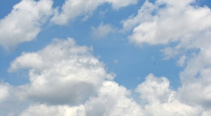 Naklejka na ściany i meble background photo of blue sky with clouds