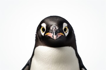 Naklejka premium Penguin on a white background