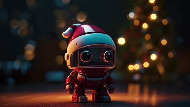 Robot santa claus. Created with generative AI