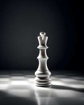Chess king. 3d render of a chess piece on a chessboard