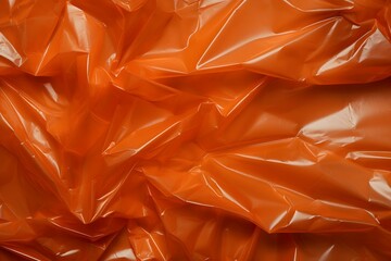 Orange plastic bag texture background