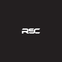 Initial Letter RSC Flame Logo Design Template