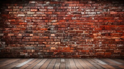 brick wall and floor