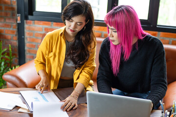 LGBTQ+ transgender man Beautiful Authentic Specialist with Pink Hair and Non-binary trans working...